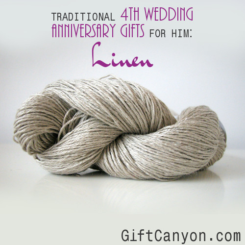 Traditional 4th Wedding Anniversary Gifts For Him Linen